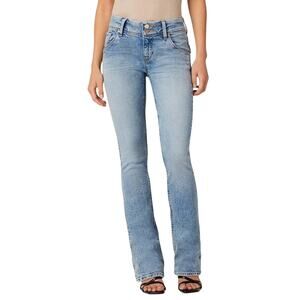 HUDSON Women's Beth Mid-Rise Baby Bootcut Petite Jean Size 28 In Motion